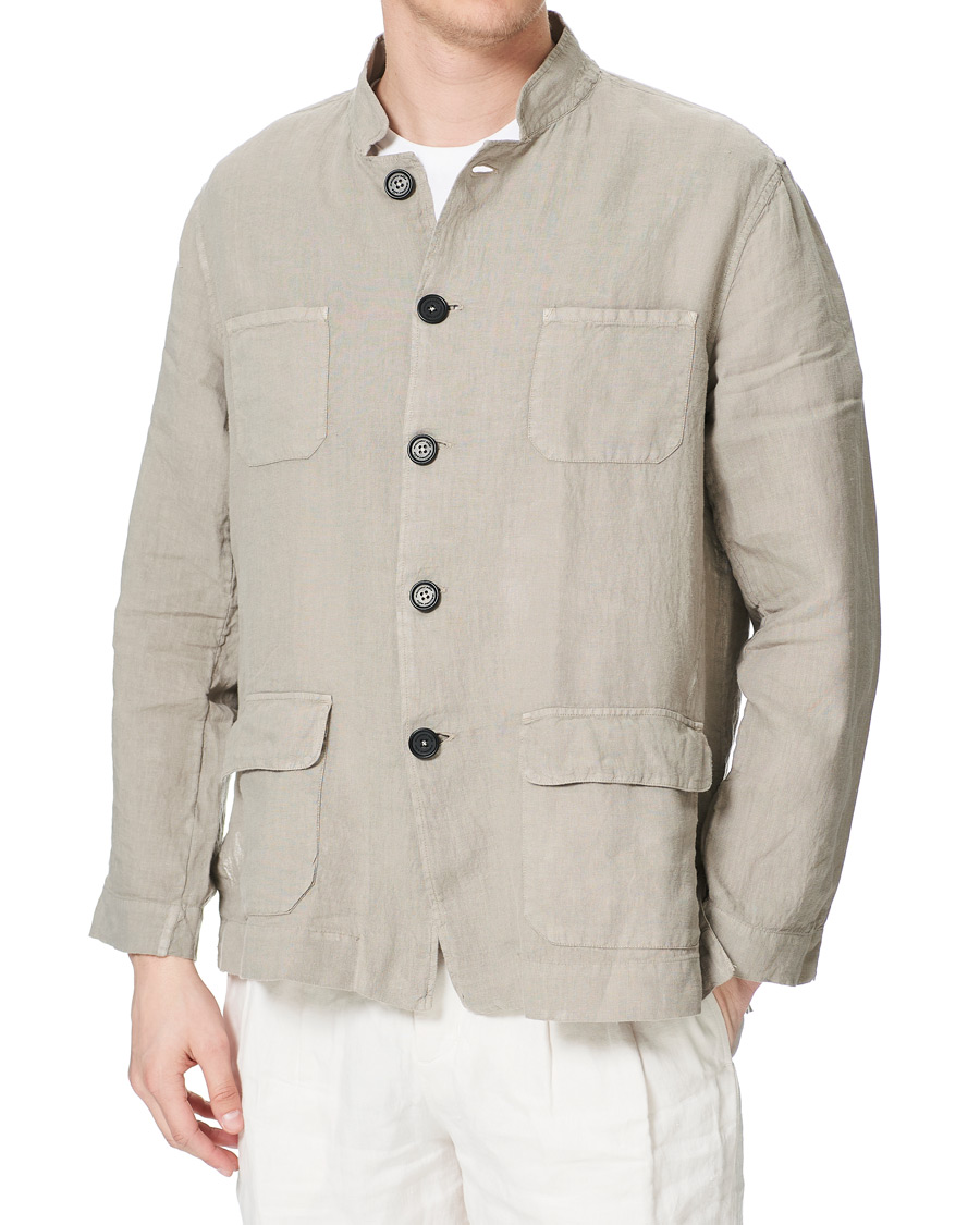 Herr | Skjortor | Massimo Alba | Cina Linen Overshirt Walnut