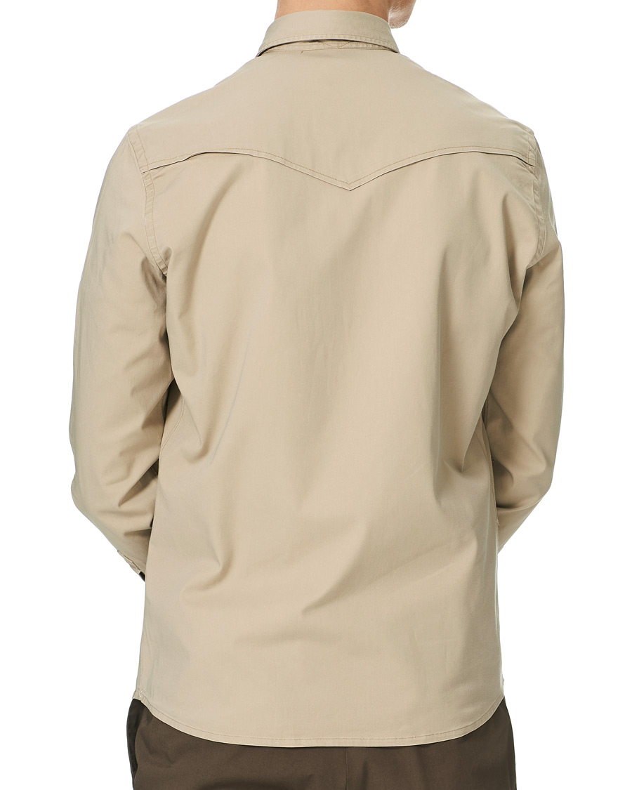 Herr | Skjortor | Mazzarelli | Texana Cotton Overshirt Beige