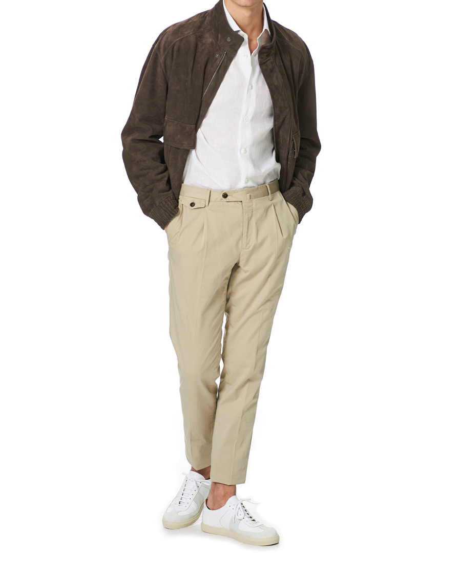 Herr | Skjortor | Mazzarelli | Soft Linen Shirt White