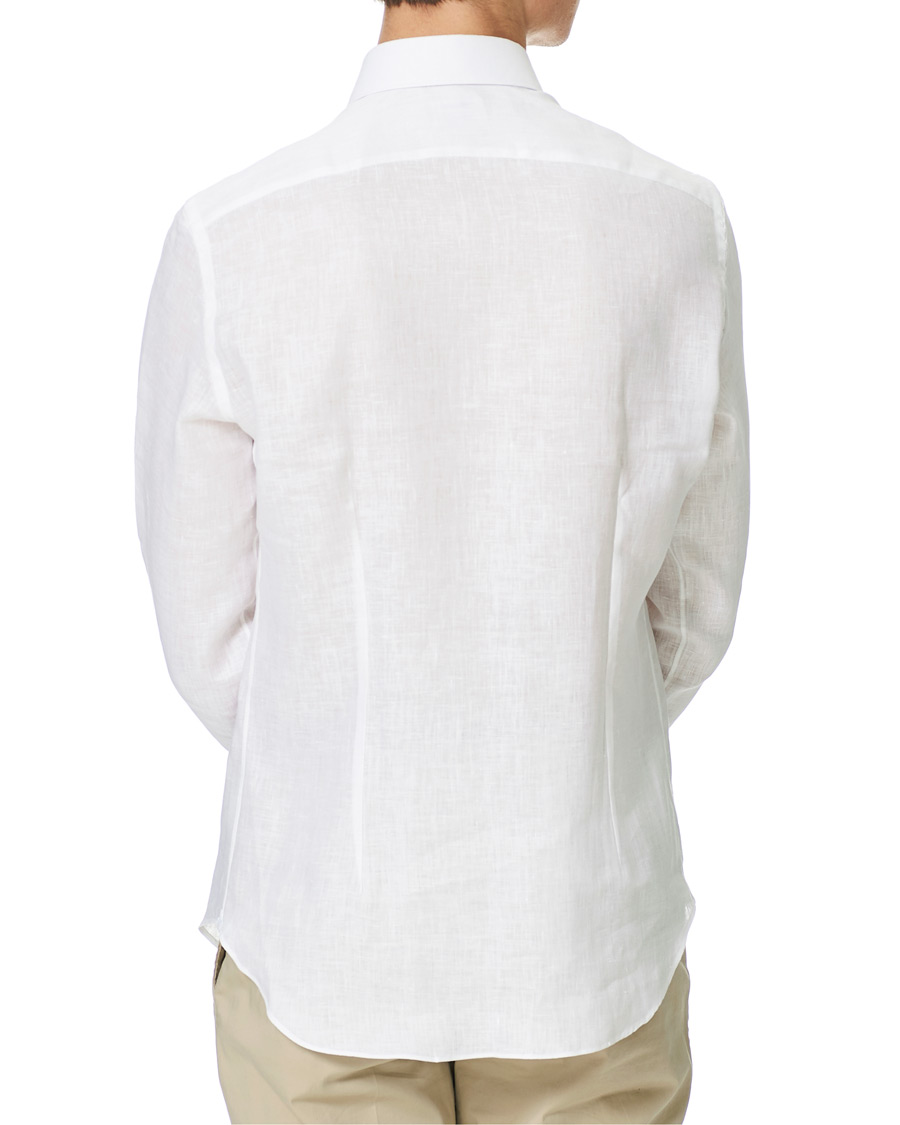 Herr | Skjortor | Mazzarelli | Soft Linen Shirt White