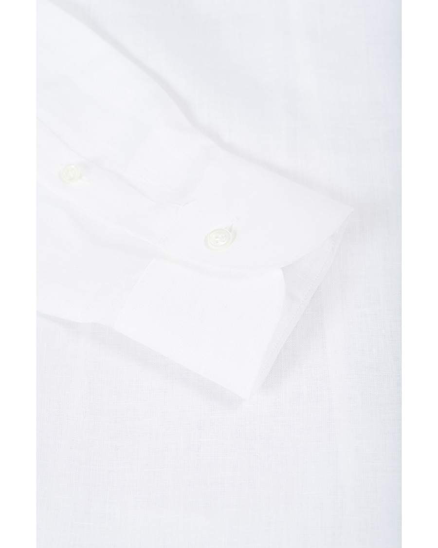 Herr | Skjortor | Mazzarelli | Soft Linen Shirt White