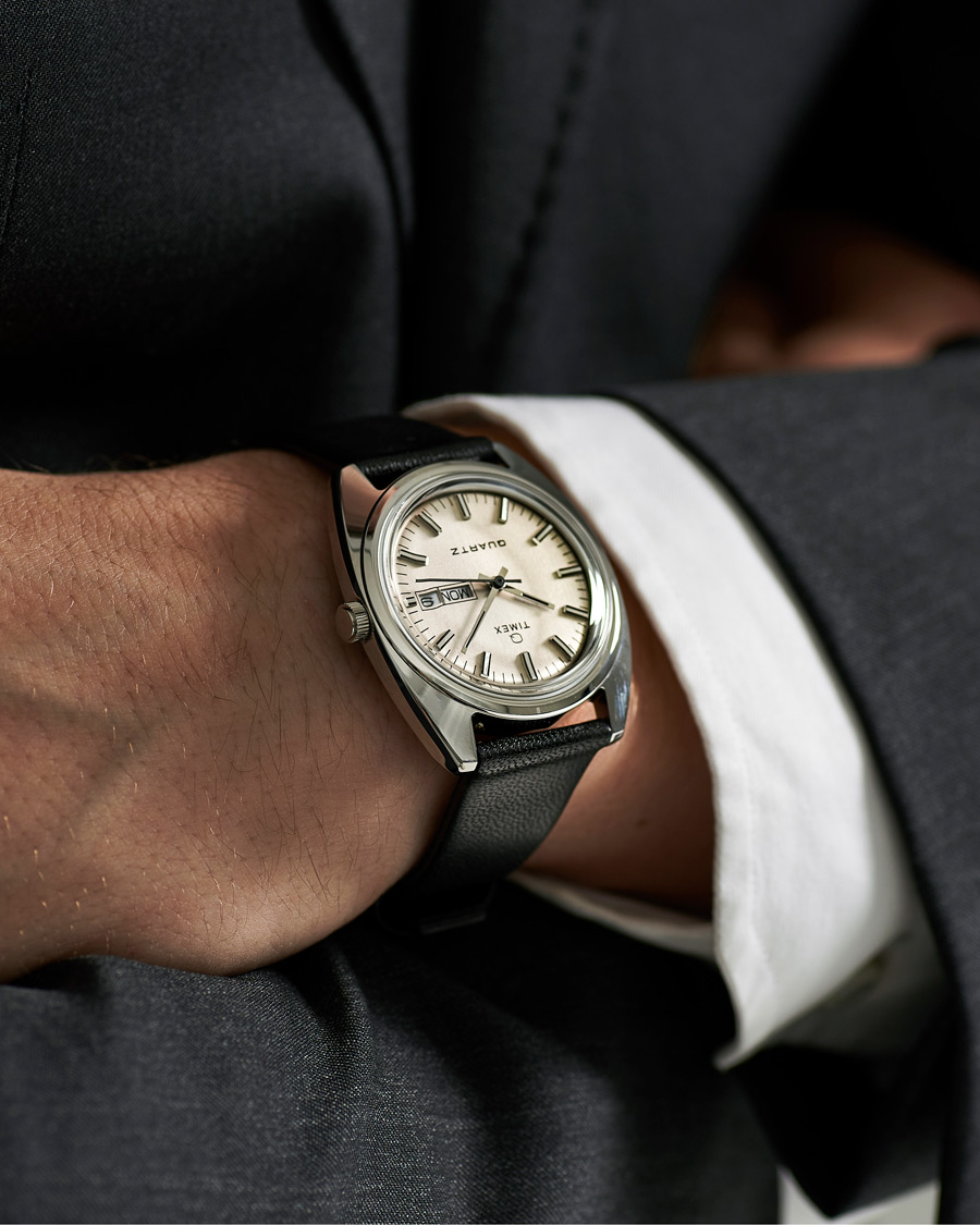 Herr | Timex Q Reissue 1978 Day Date 37mm Silver Dial | Timex | Q Reissue 1978 Day Date 37mm Silver Dial