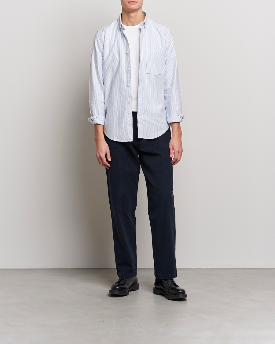 Herr | Skjortor | NN07 | Arne Button Down Oxford Shirt Blue/White