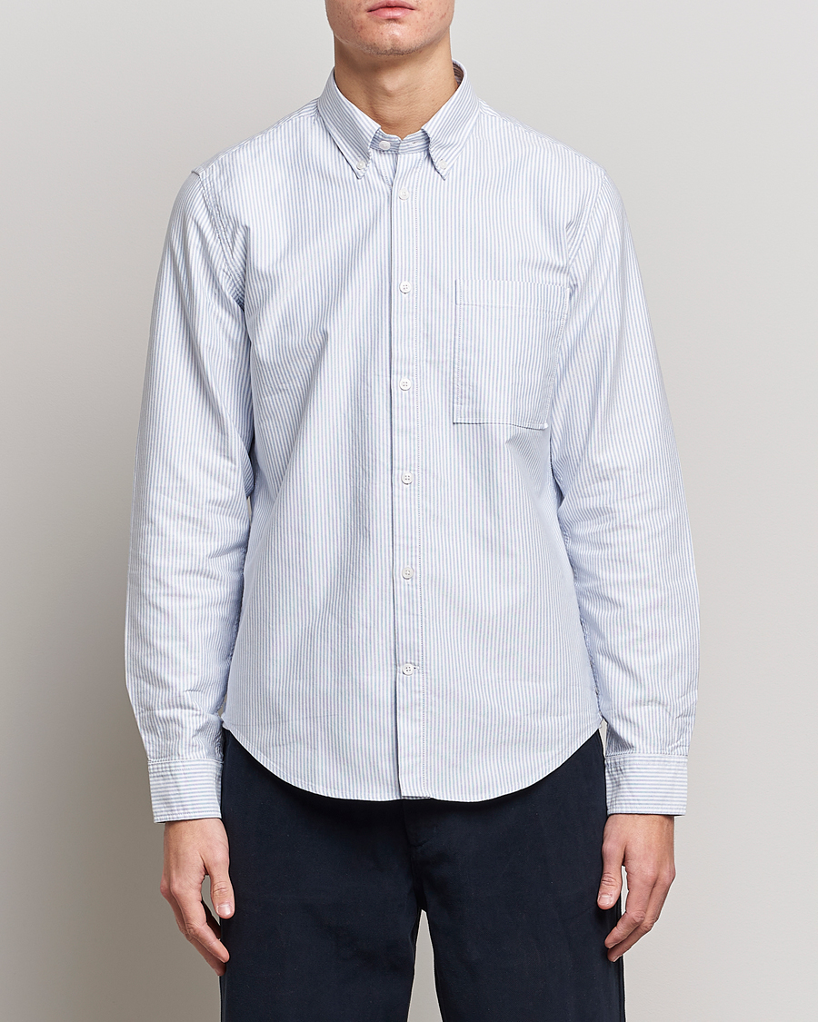 Herr | NN07 | NN07 | Arne Button Down Oxford Shirt Blue/White