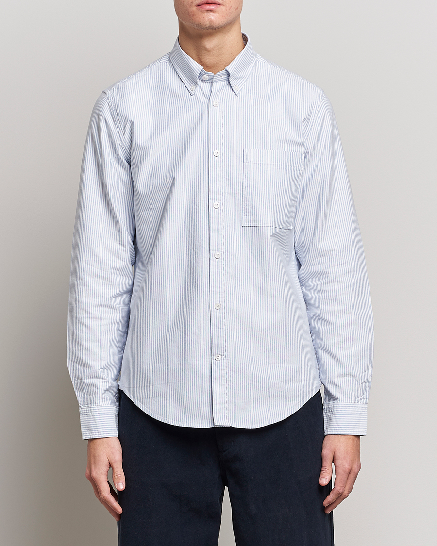 Herr | Skjortor | NN07 | Arne Button Down Oxford Shirt Blue/White