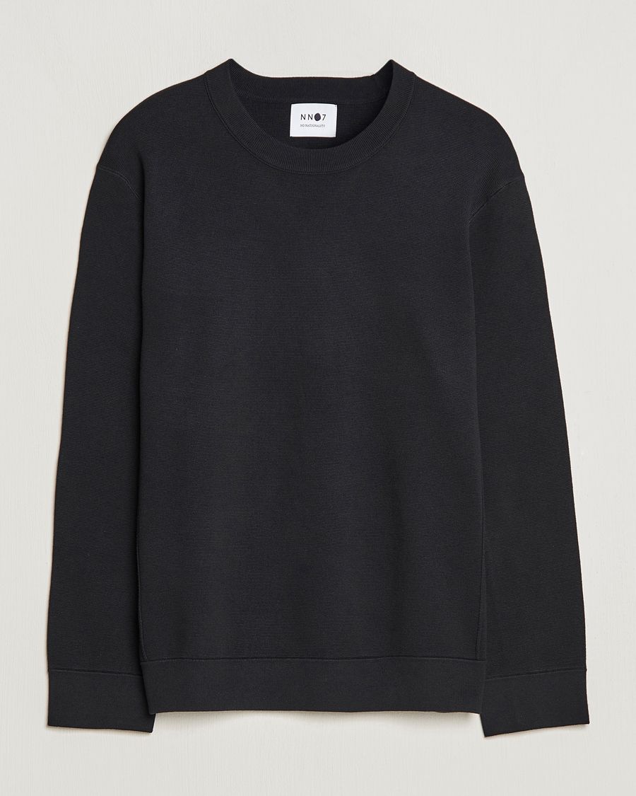 Herr | Tröjor | NN07 | Luis Knitted Crew Neck Sweater Black