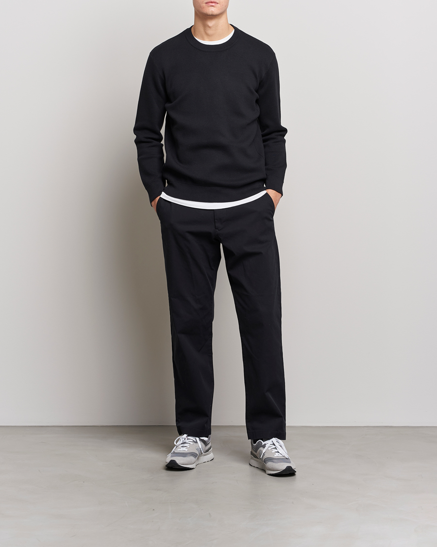 Herr | Tröjor | NN07 | Luis Knitted Crew Neck Sweater Black