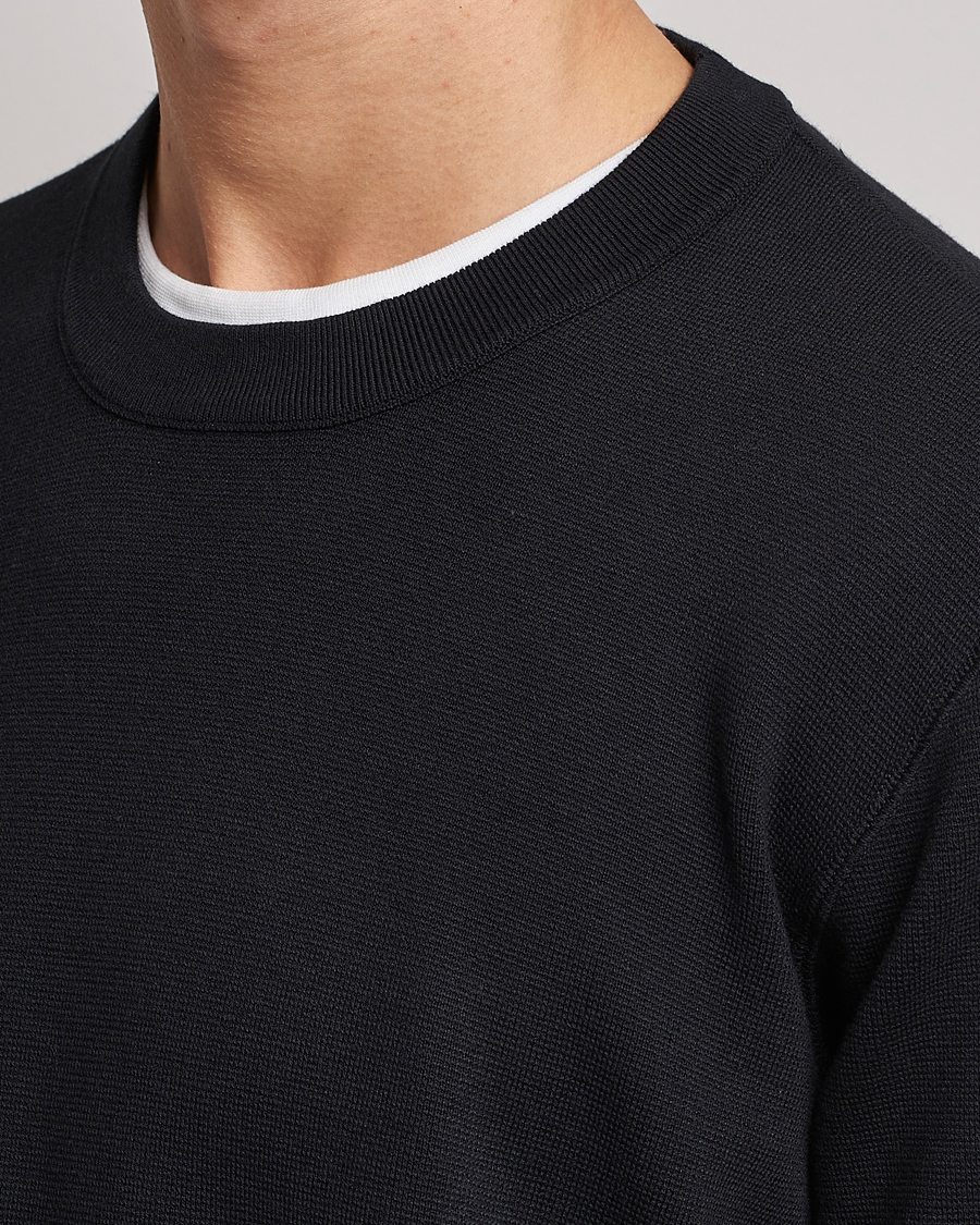 Herr | Tröjor | NN07 | Luis Knitted Crew Neck Sweater Black