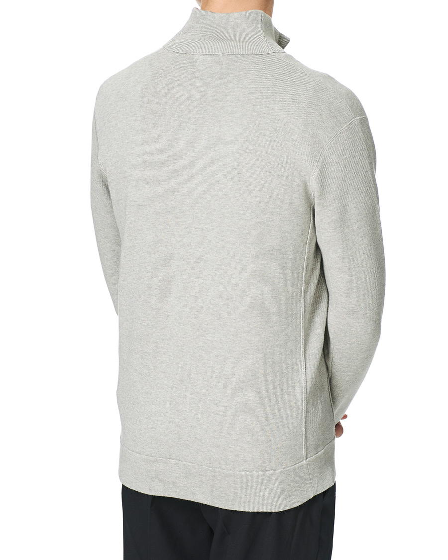 Herr | Tröjor | NN07 | Luis Knitted Full-Zip Sweater Light Grey Melange