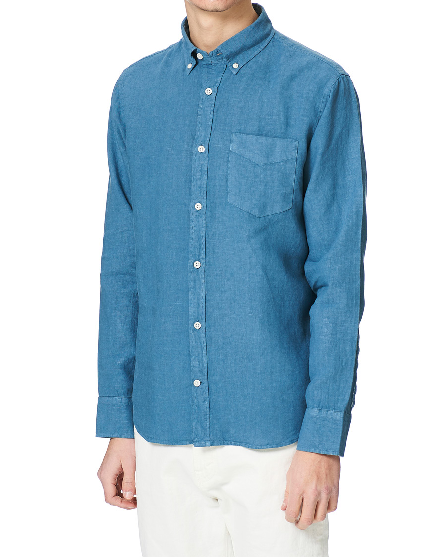 Herr | Skjortor | NN07 | Levon Linen Shirt Blue