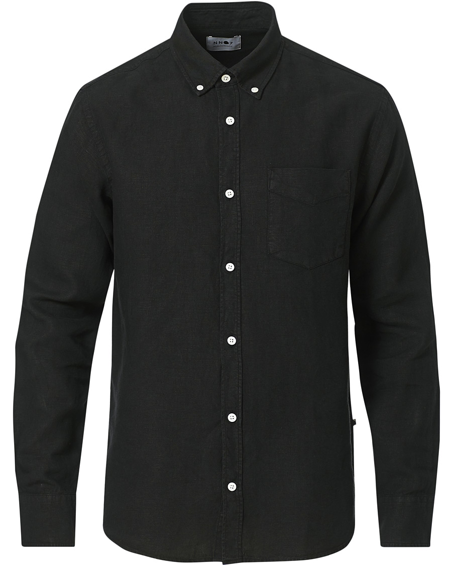 Herr | Skjortor | NN07 | Levon Linen Shirt Black