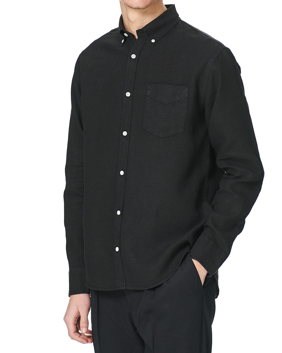 Herr | Skjortor | NN07 | Levon Linen Shirt Black
