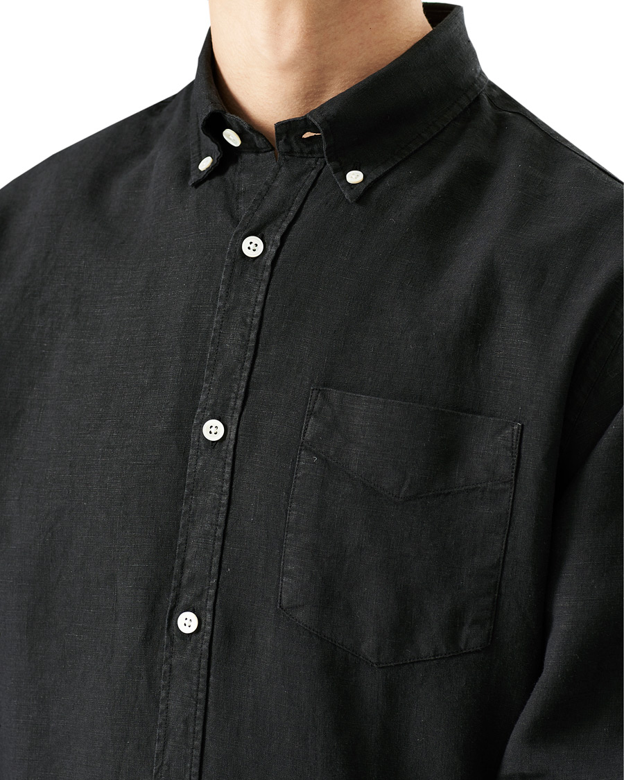 Herr | Skjortor | NN07 | Levon Linen Shirt Black