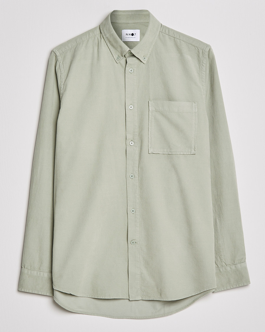 Herr | Skjortor | NN07 | Arne Button Down Baby Cord Shirt Oil Green