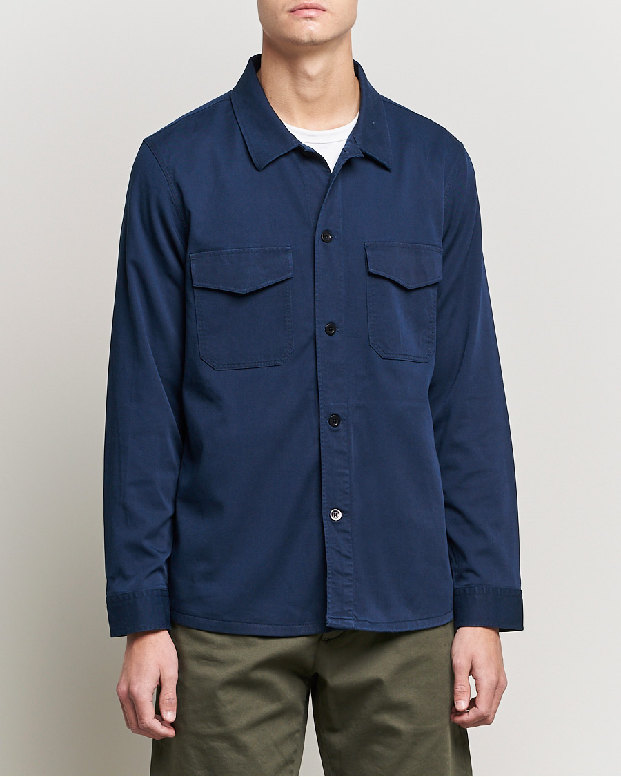 Herr | Skjortor | NN07 | Bernard Tencel Overshirt Navy
