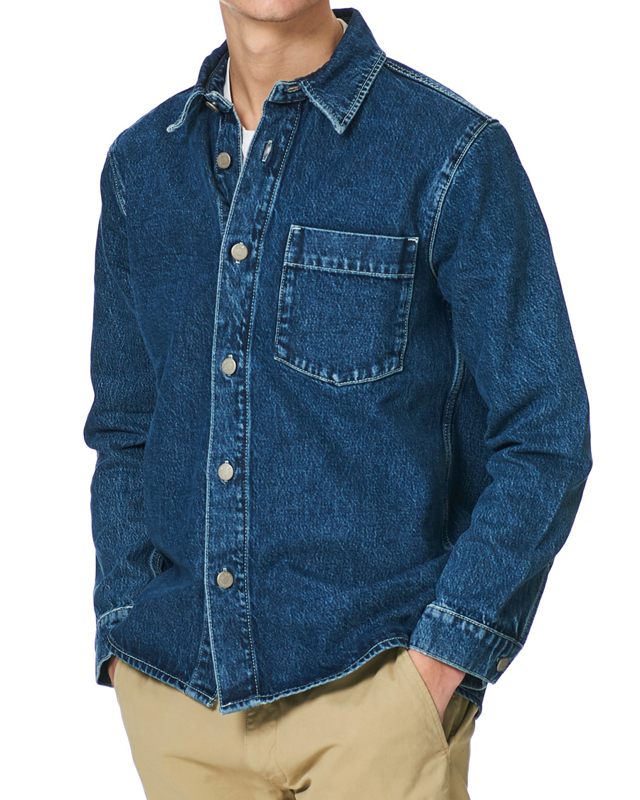 Herr | Skjortor | NN07 | Peter Denim Overshirt Dark Blue