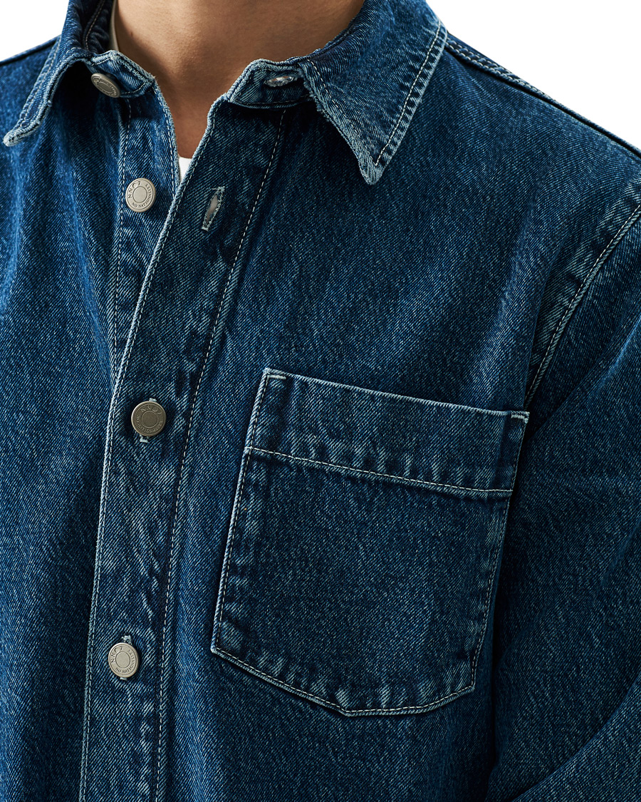 Herr | Skjortor | NN07 | Peter Denim Overshirt Dark Blue