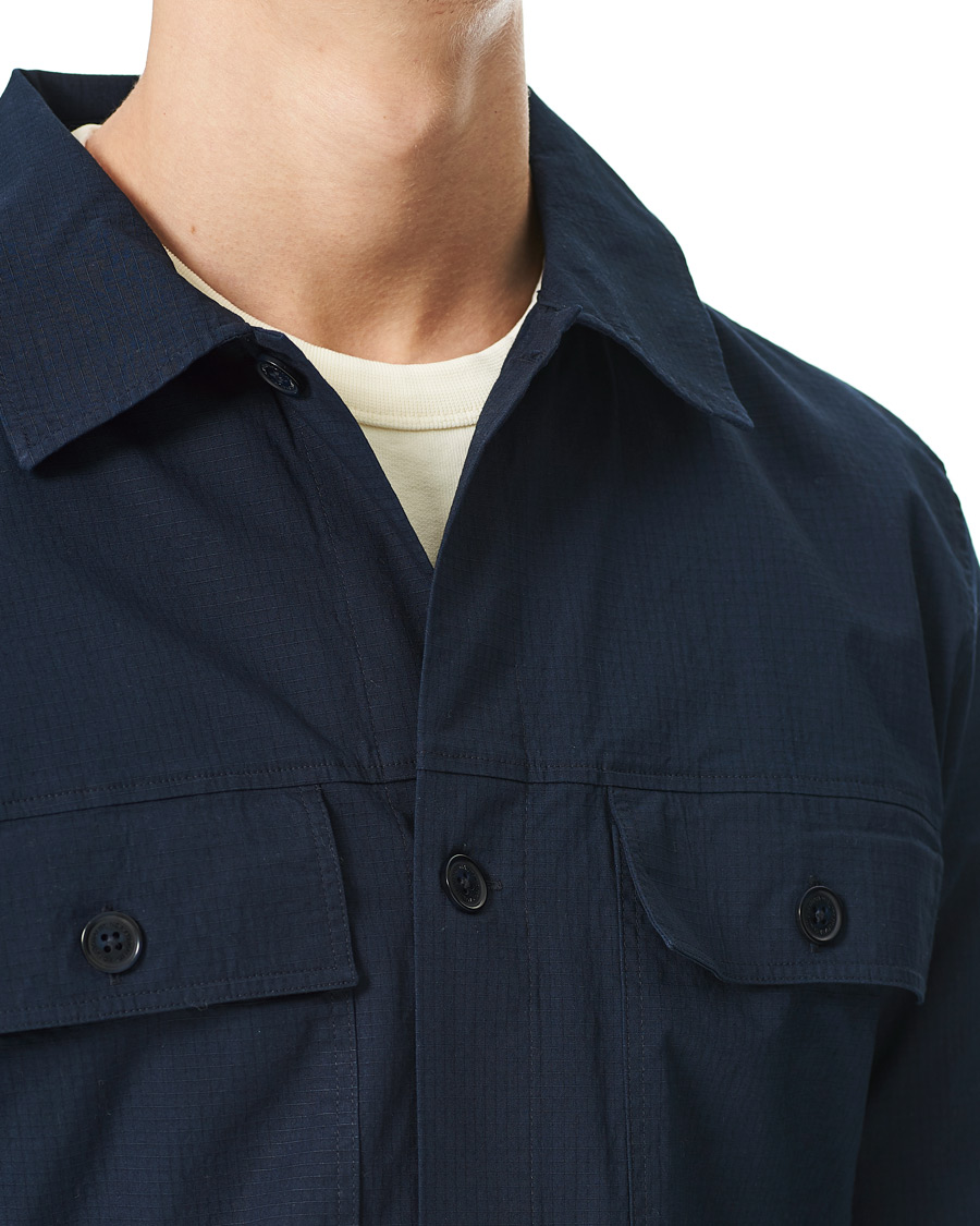 Herr | Skjortor | NN07 | Wilas Ripstop Overshirt Navy