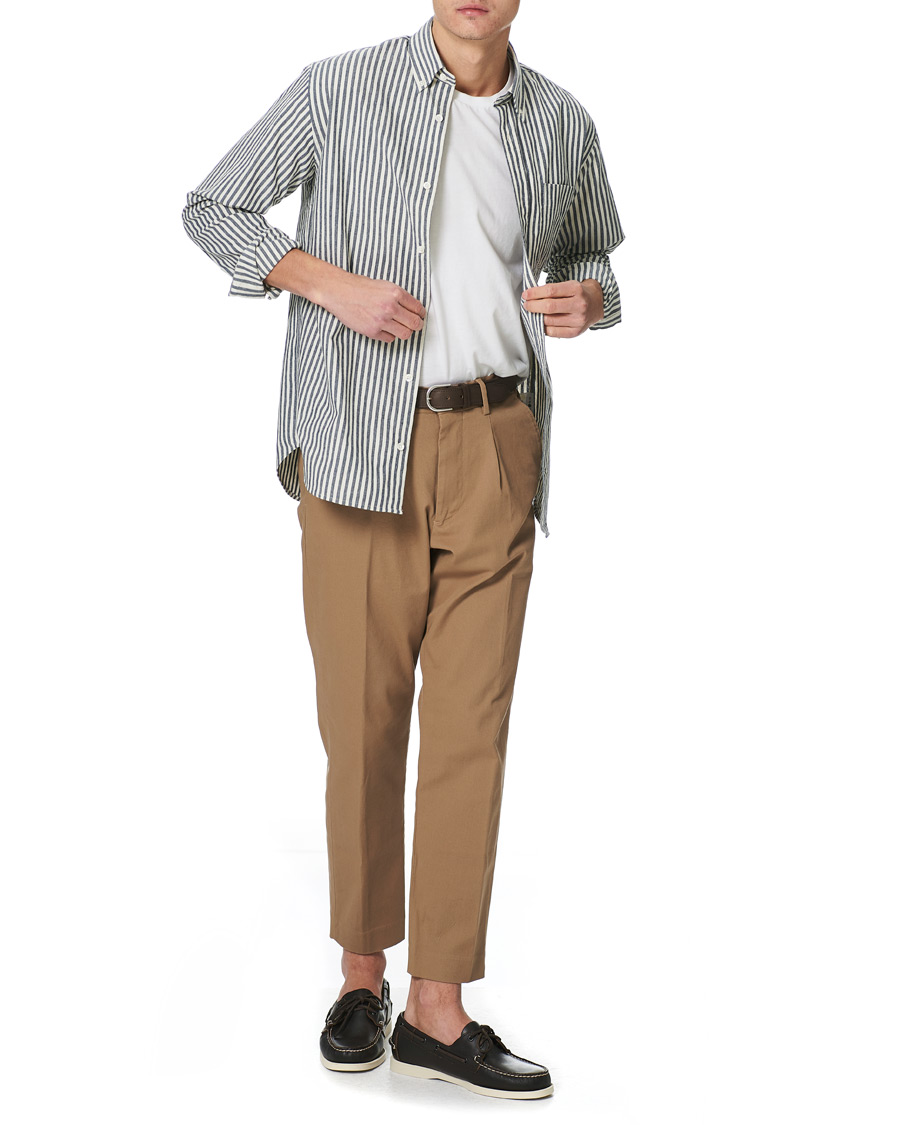 Herr | Skjortor | NN07 | Levon Button Down Seersucker Shirt Blue/White