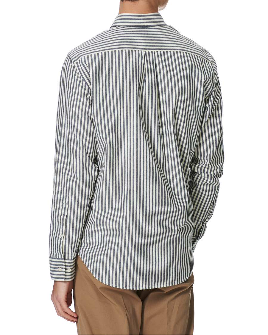 Herr | Skjortor | NN07 | Levon Button Down Seersucker Shirt Blue/White