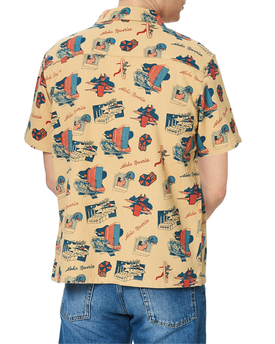 Herr | Skjortor | Nudie Jeans | Aron Printed Short Sleeve Shirt Faded Sun