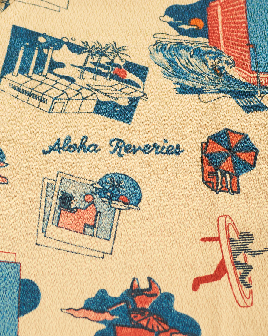 Herr | Skjortor | Nudie Jeans | Aron Printed Short Sleeve Shirt Faded Sun