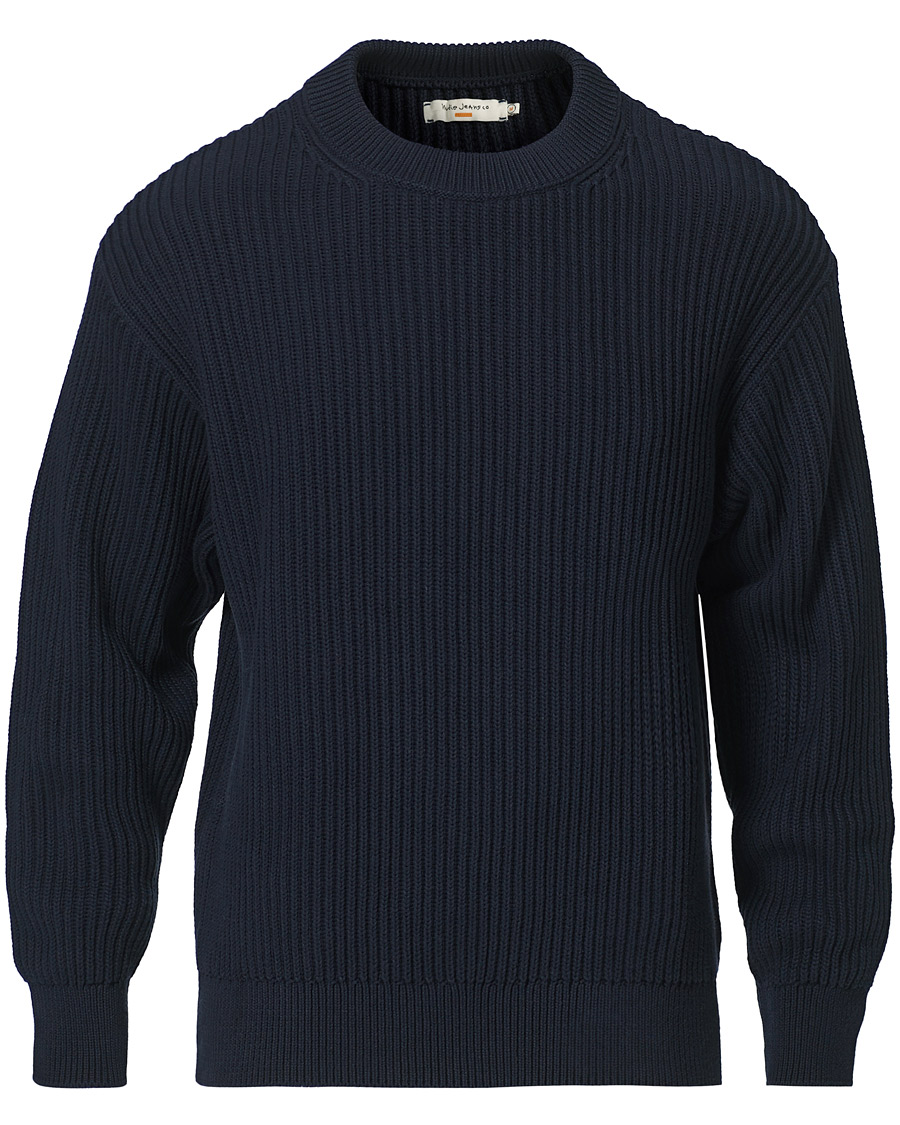 Herr | Tröjor | Nudie Jeans | Frank Chunky Rib Sweater Navy