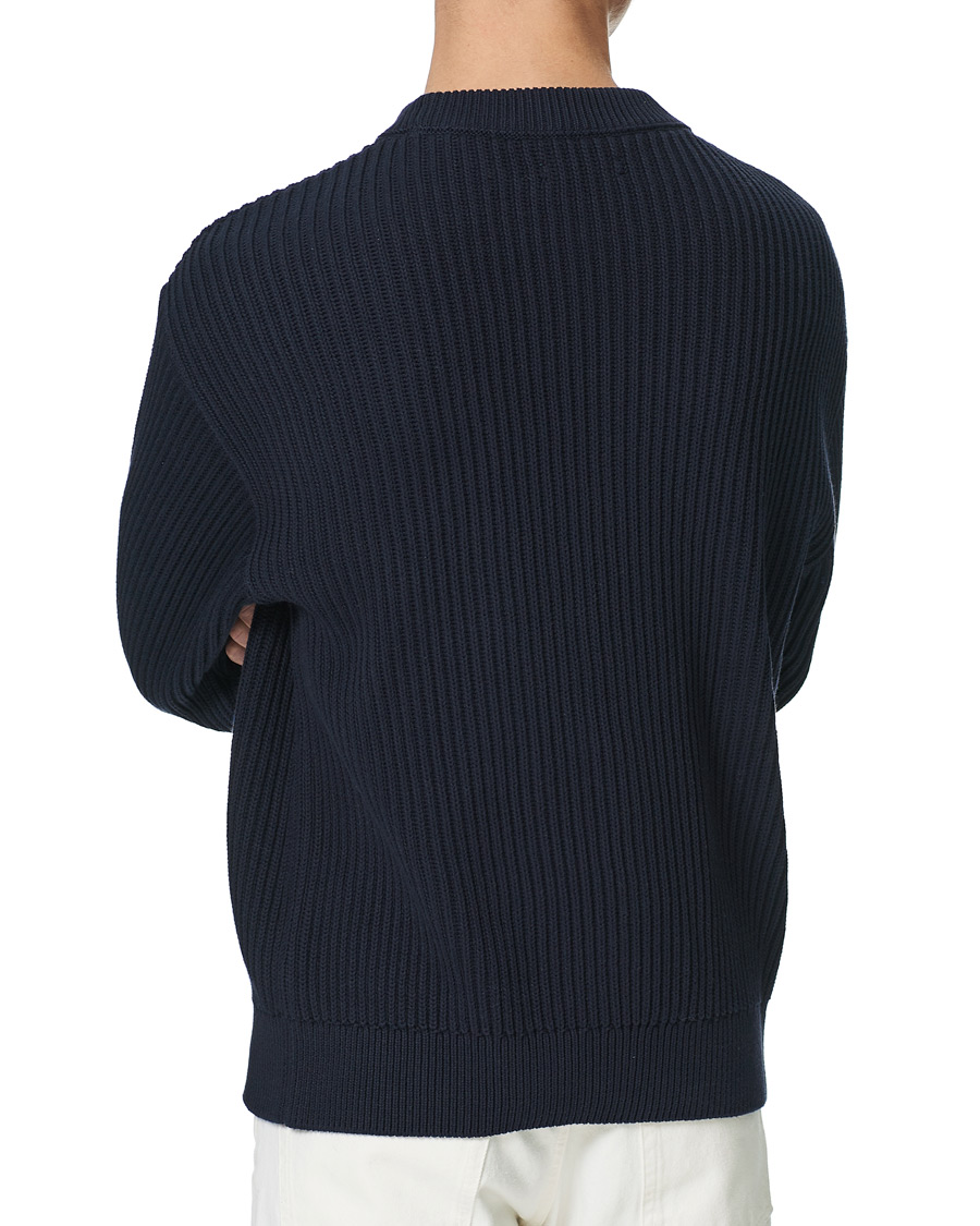 Herr | Tröjor | Nudie Jeans | Frank Chunky Rib Sweater Navy