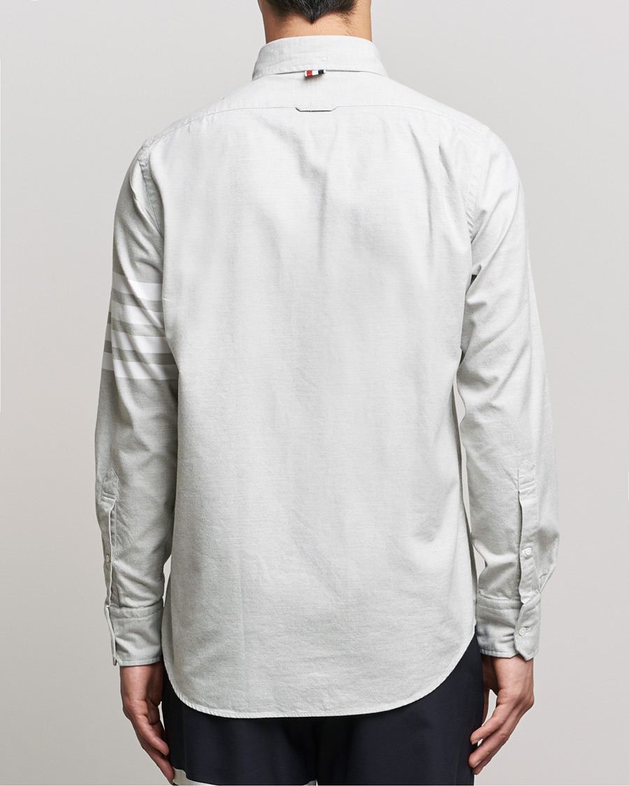 Herr | Skjortor | Thom Browne | 4 Bar Flannel Shirt Light Grey