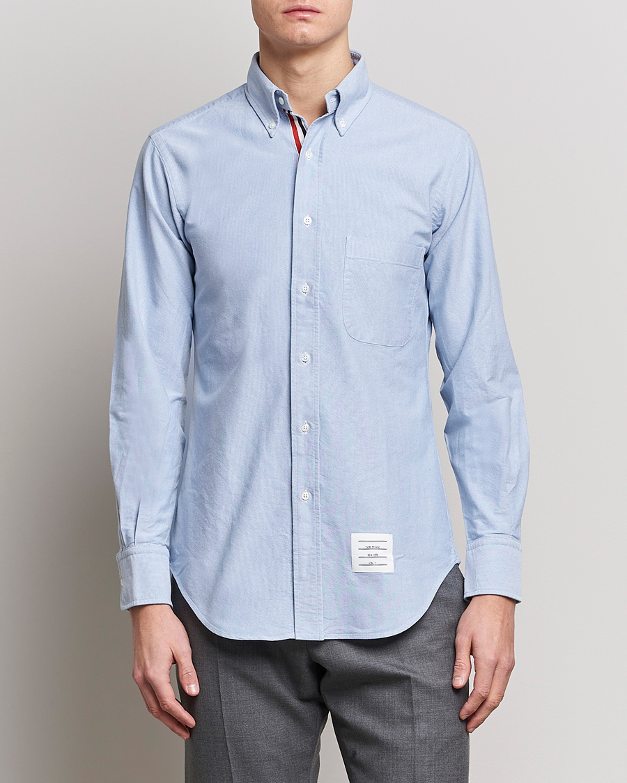 Herr | Luxury Brands | Thom Browne | Grosgrain Placket Oxford Shirt Light Blue