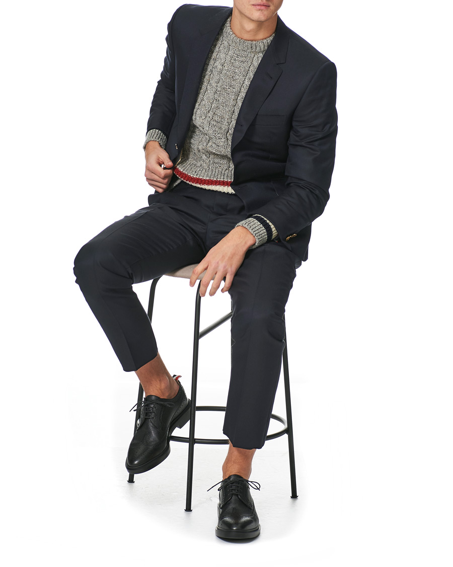 Herr | Byxor | Thom Browne | Super 120s Wool Trousers Navy