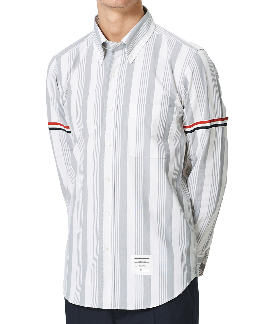 Herr | Skjortor | Thom Browne | Striped Shirt White/Grey