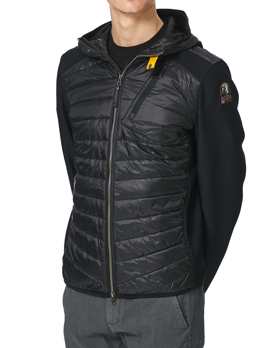 Herr | Tröjor | Parajumpers | Nolan Mesh Hooded Hybrid Black