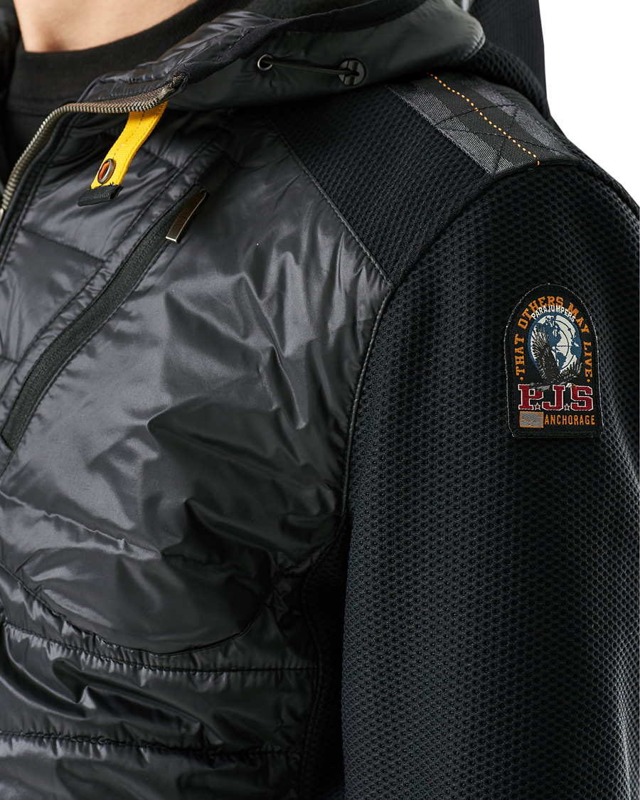 Herr | Tröjor | Parajumpers | Nolan Mesh Hooded Hybrid Black