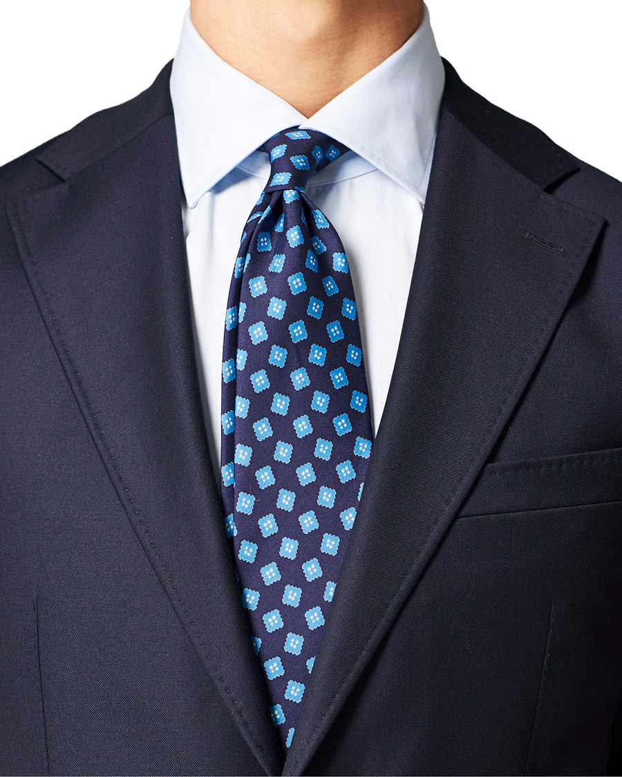 Herr | E. Marinella 1963 Archive 8 cm Silk Tie Navy | E. Marinella | 1963 Archive 8 cm Silk Tie Navy