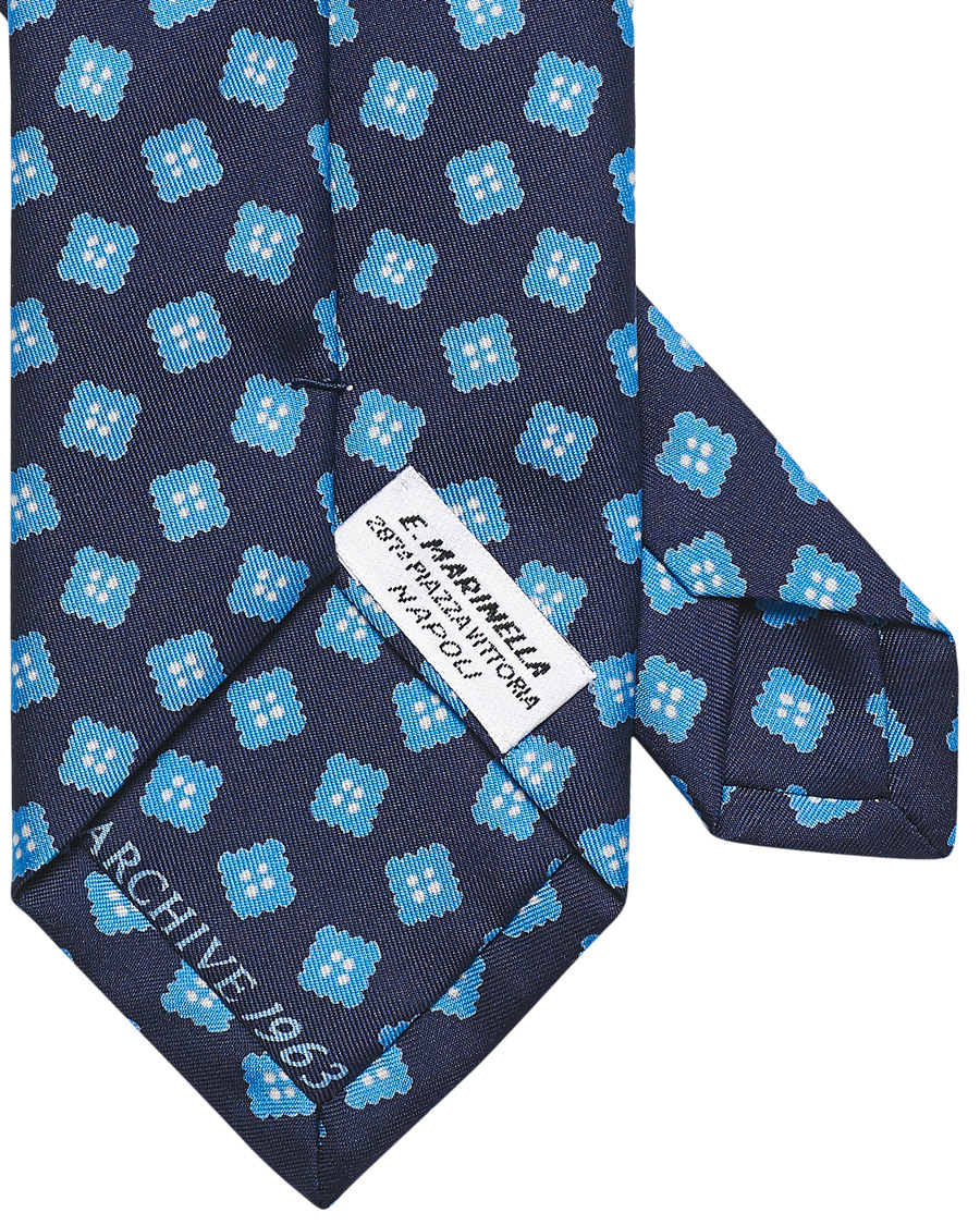 Herr | E. Marinella 1963 Archive 8 cm Silk Tie Navy | E. Marinella | 1963 Archive 8 cm Silk Tie Navy
