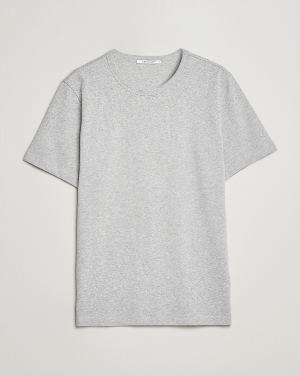 Herr | T-Shirts | A Day's March | Heavyweight T-Shirt Grey Melange