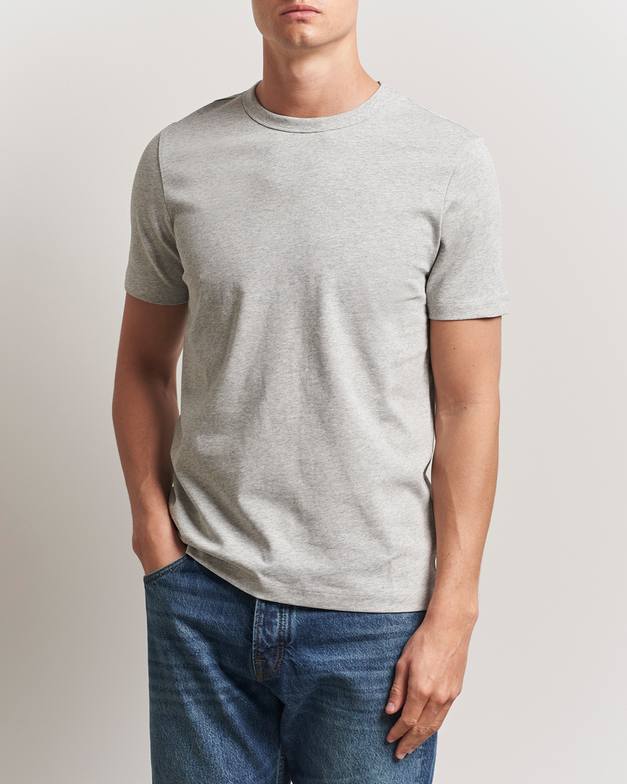 Herr | T-Shirts | A Day's March | Heavyweight T-Shirt Grey Melange