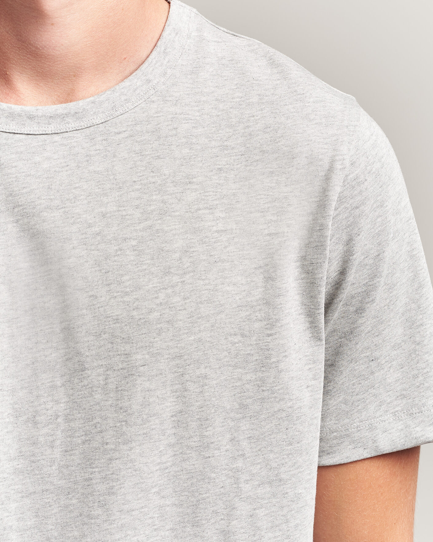 Herr | T-Shirts | A Day's March | Heavyweight T-Shirt Grey Melange