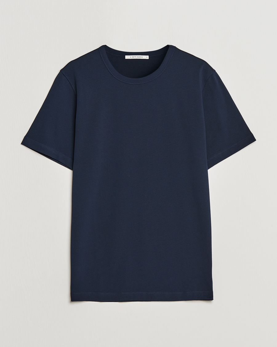 Herr | T-Shirts | A Day's March | Heavyweight T-Shirt Navy