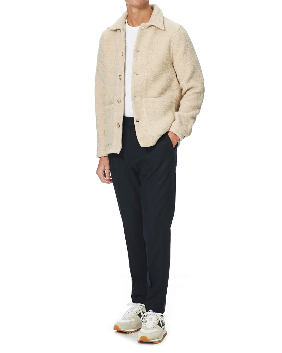 Herr | Skjortor | A Day's March | Rugged Wool Overshirt Ecru