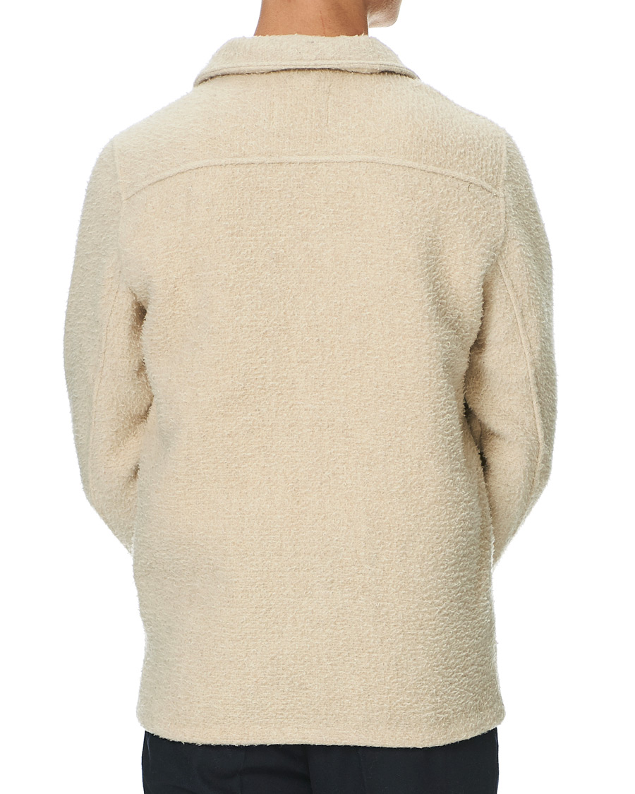Herr | Skjortor | A Day's March | Rugged Wool Overshirt Ecru