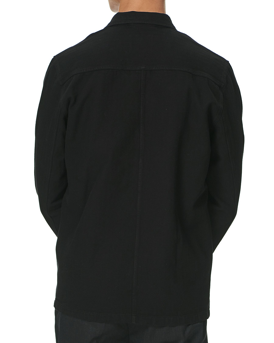 Herr | Skjortor | A Day's March | Original Herringbone Overshirt Black