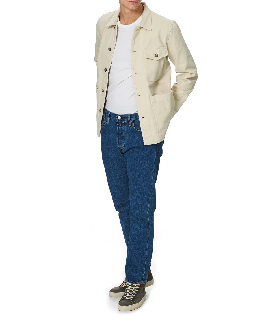 Herr | Skjortor | A Day's March | Sturdy Twill Patch Pocket Overshirt Desert