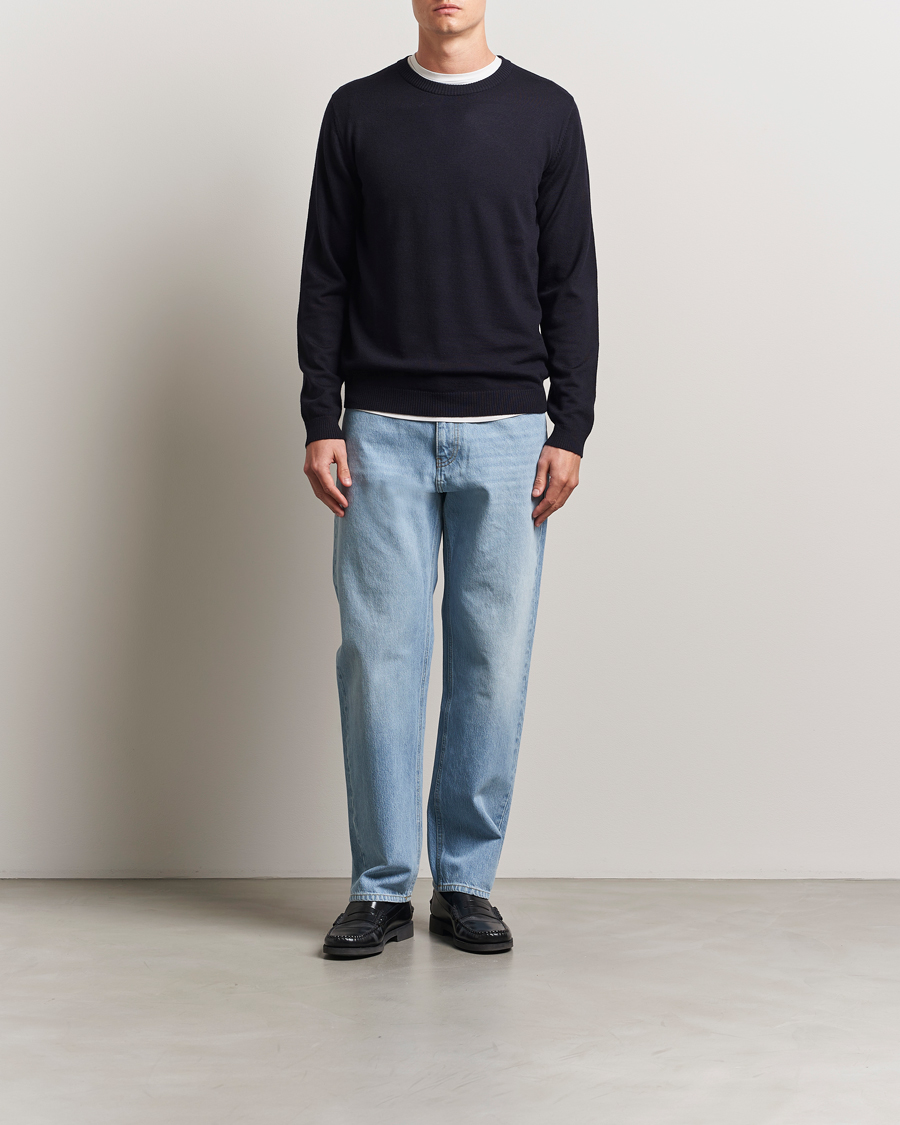Herr | Tröjor | A Day's March | Álagon Merino Crew Navy