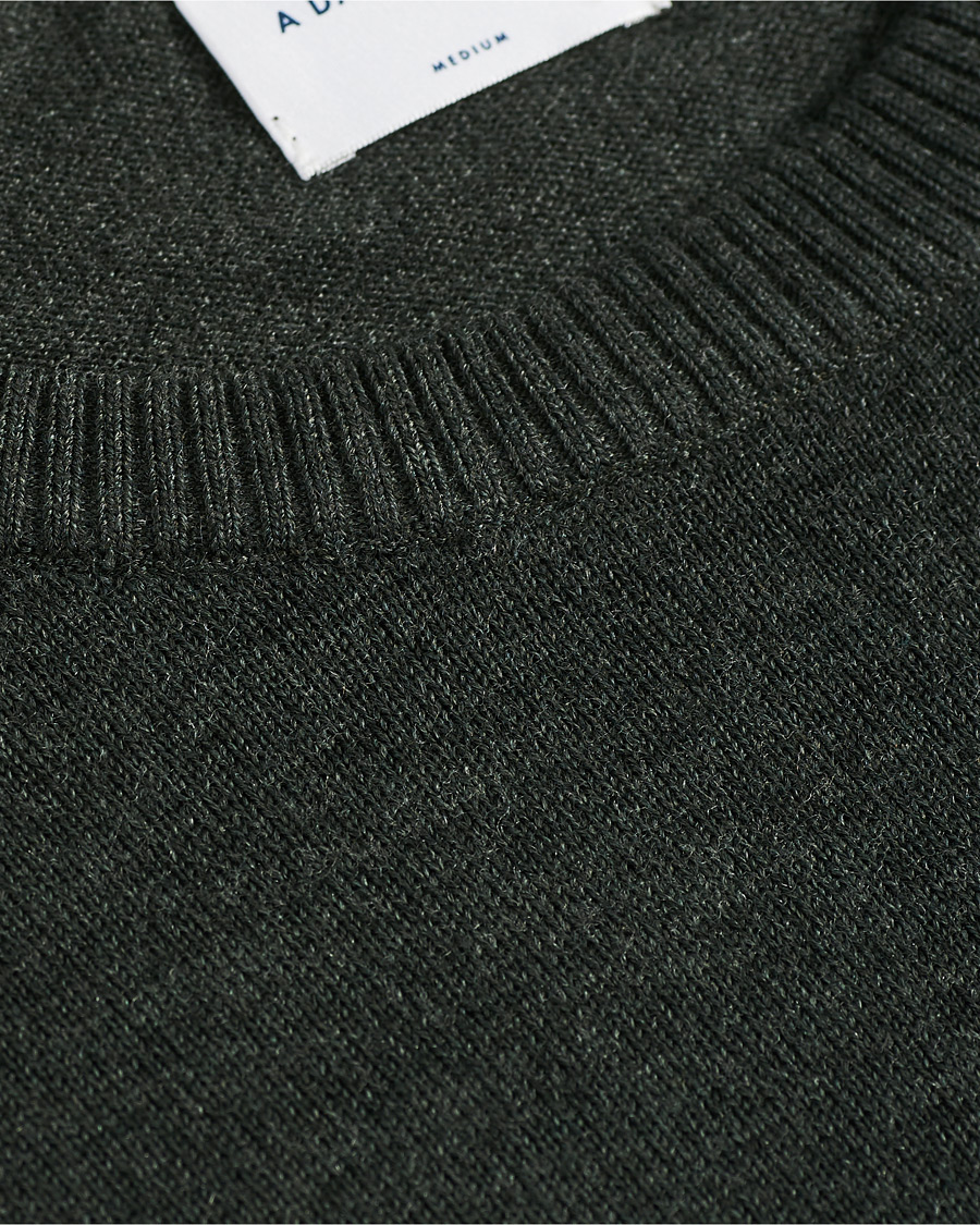 Herr | Tröjor | A Day's March | Alagón Merino Crew Moss Melange