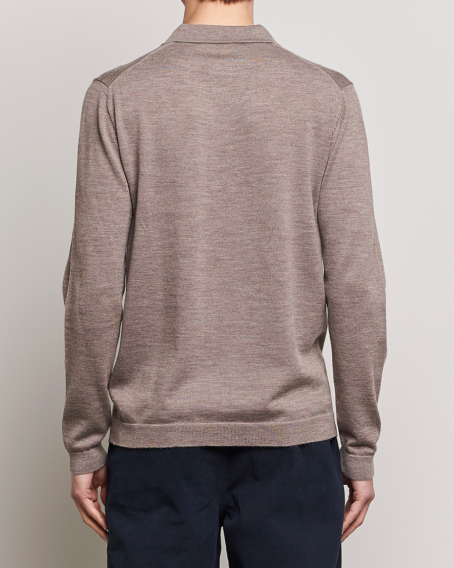 Herr | Tröjor | A Day's March | Ambroz Merino Polo Taupe