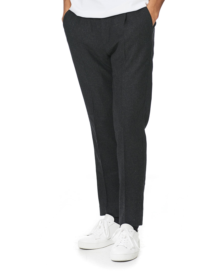 Herr | Byxor | A Day's March | Crovie Wool Trousers Grey Melange