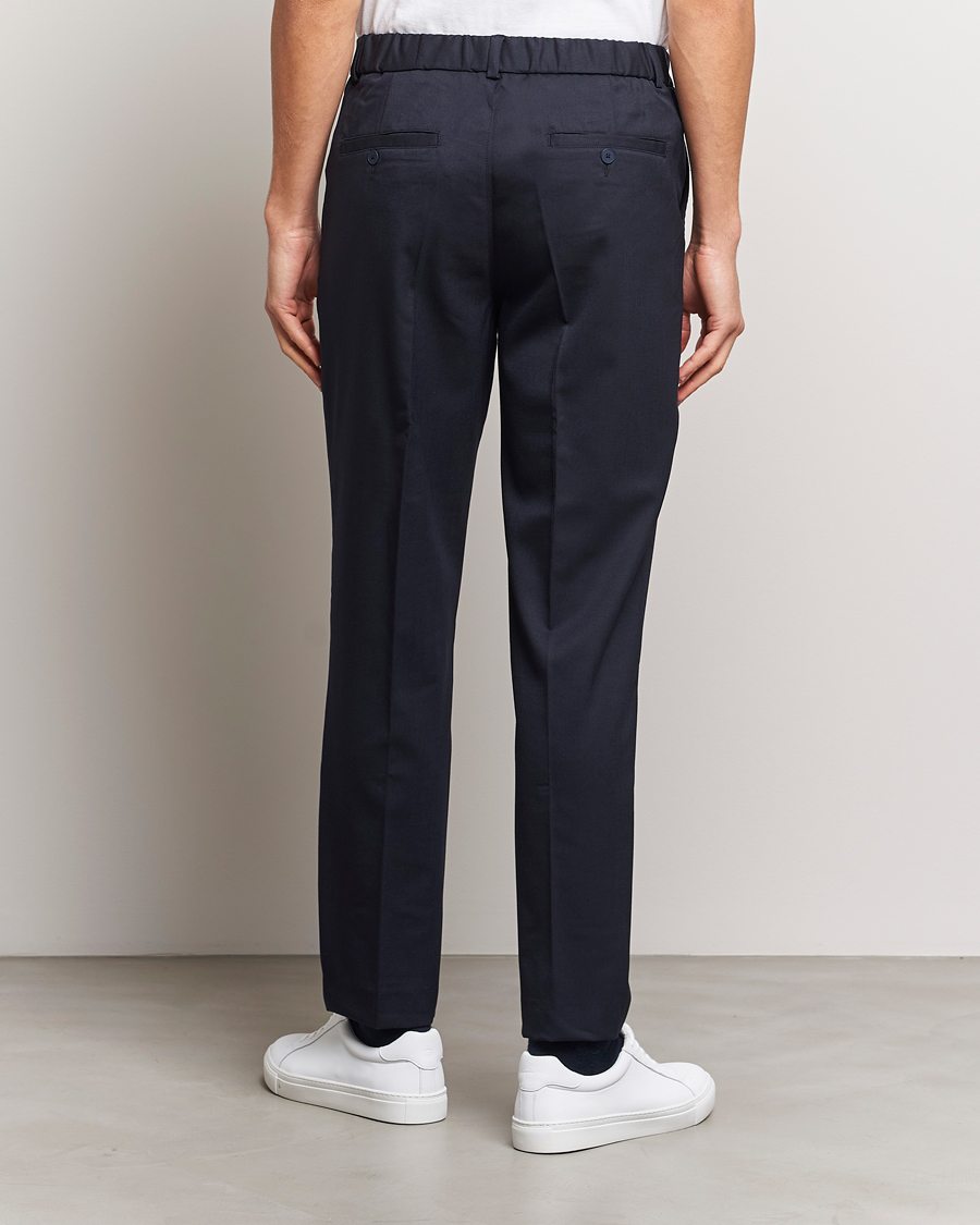 Herr | Byxor | A Day's March | Smart Trousers Wool Twill Navy