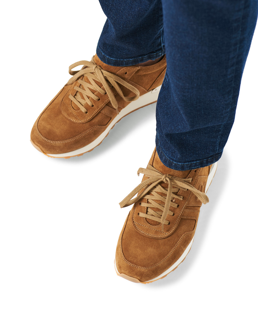 Herr | Ralph Lauren Purple Label Ethan Running Sneakers Brown Suede | Ralph Lauren Purple Label | Ethan Running Sneakers Brown Suede